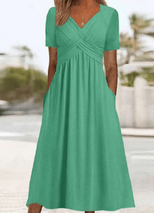 Monic™ - Stylisches Crossover-Kleid in Grün