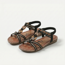 Nada – Orthopädische Sandalen im Ibiza-Stil für Komfort & Eleganz in Schwarz/Braun