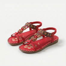 Nada – Orthopädische Sandalen im Ibiza-Stil für Komfort & Eleganz in Rot
