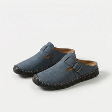 Marly - Komfort-Pantolette mit Schnalle in Marineblau