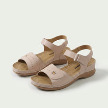 Liana - Leichte Sommer-Sandale mit Klettverschluss in Beige