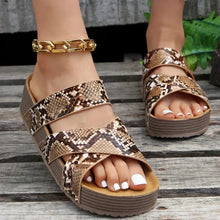 Jada | Orthopädische Ledersandalen aus hochwertigem Material in Schlangenmuster