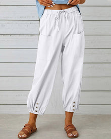 Neve™ - Schicke Hochbundhose in Weiß