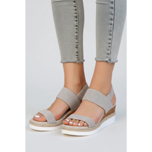 Antonia | Damen Sommer Sandalen Mit Dicker Sohle Für Alltag in Grau