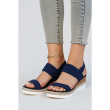 Antonia | Damen Sommer Sandalen Mit Dicker Sohle Für Alltag in Blau