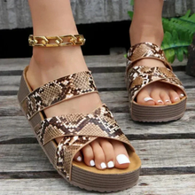 Noemi | Bequeme Damen Sandalen für Alltag und Freizeit in Schlangenmuster