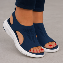 Mila - Wedgesandalen in Marineblau