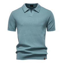Oliver | Herren Poloshirt Kurzarm für warme Tage in Blaugrün