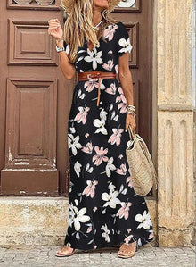 Ophelia™ - Boho Maxikleid in Mitternachtsblüte