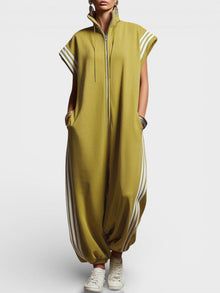Shelena – Eleganter Urbaner Overall in Gelb