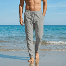 Palermo™ – Leinen Strandhose in Grau