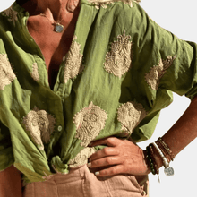 Paula™ - Bohemian Chic Sommerbluse in Grün