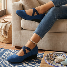 Rhea - Retro-Pantoffel in Blau