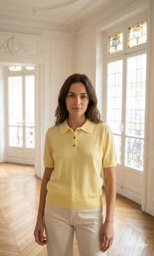 Soft-Jersey Polo in Gelb