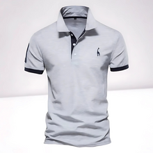 Herren Kurzarm Freizeit Slim Fit Poloshirt in Grau