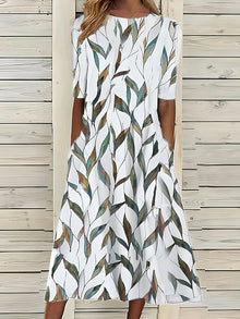 Matilda | Elegantes Floral-Midikleid in Grün