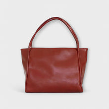 Damen Klassische Handtasche mit Reißverschluss und Tragegriffen in Rot