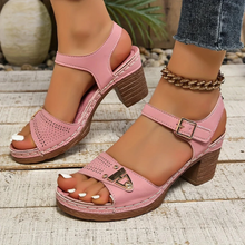 Reagan | Damen Sandalen mit Riemen Casual in Rosa