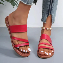 Reese | Damen Flache Sandalen Sommer in Rot