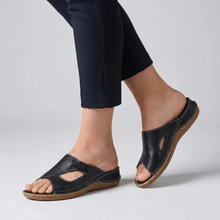 Renata | Damen Elegante Komfort Sandalen Offen in Schwarz