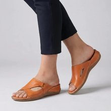 Renata | Damen Elegante Komfort Sandalen Offen in Orange
