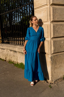 Maxikleid in Blau