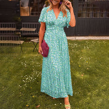 Romy | Sommerkleid mit V-Ausschnitt in Grün
