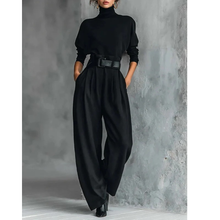 Rosalie | Damen Jumpsuit Mit Hoher Taille in Schwarz