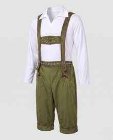 Theo | Rustikale Herren Lederhose zum Oktoberfest in Grün