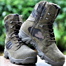 Herren Robuste Trekking Outdoor Wanderschuhe in Grün