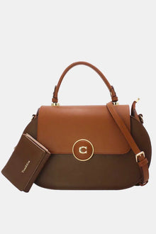 Elegante Handtasche inklusive passender Geldbörse in Braun