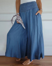 Sage™ - Fließende Stretch-Hosen in Blau