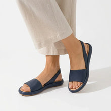 Sandalen für Damen mit bequemem Fußbett in Blau