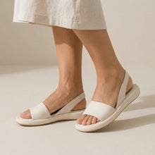 Sandalen für Damen mit bequemem Fußbett in Weiß
