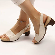 Laura– Orthopädische Absatzsandalen Damen in Beige