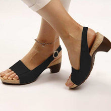 Laura– Orthopädische Absatzsandalen Damen in Schwarz