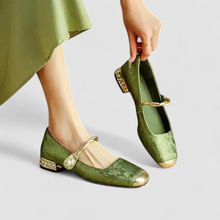 Sandra | Damen Sandalen Absatz für de Alltag in Grün