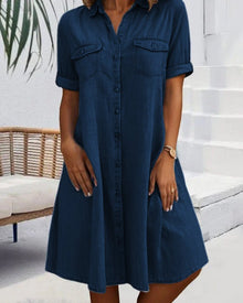 Sandra | Luftiges Sommerkleid in Marineblau