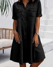 Sandra | Luftiges Sommerkleid in Schwarz