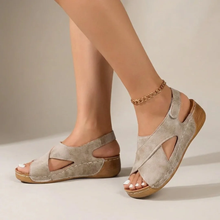 Saskia | Damen Moderne Sandalen mit Absatz in Beige