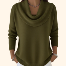 Emilia | Schicker Wasserfall-Pullover Pullover in Grün
