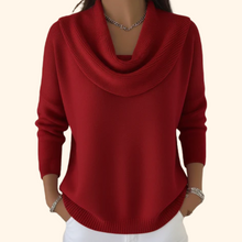 Emilia | Schicker Wasserfall-Pullover Pullover in Rot