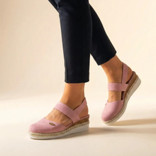 Selin | Damen Komfort Sandalen Espadrille Plattform in Rosa