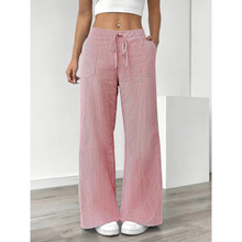 Senta | Damen hose Streifen Freizeit in Rosa