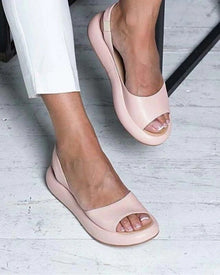 Sommer Sandalen für Damen mit geformtem Fußbett | Offene Riemchen in Rosa