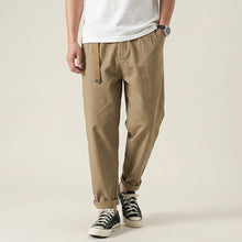 Sommerhose für Herren aus Baumwolle im Tapered Fit in Khaki
