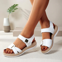 Sonia | Damen Bequeme Sandalen mit Plateau in Weiß