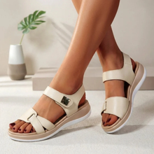 Sonia | Damen Bequeme Sandalen mit Plateau in Beige
