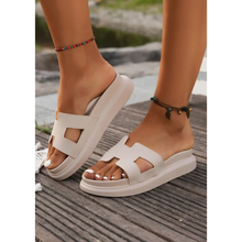 Sora | Damen Orthopädische Plateau Pantoletten in Beige
