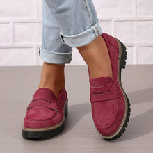 Valeria | Bequeme klobige Slipper für Frauen mit Plattform in Rot